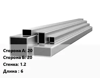 Труба профильная нержавеющая 20х20х1.2 L=6